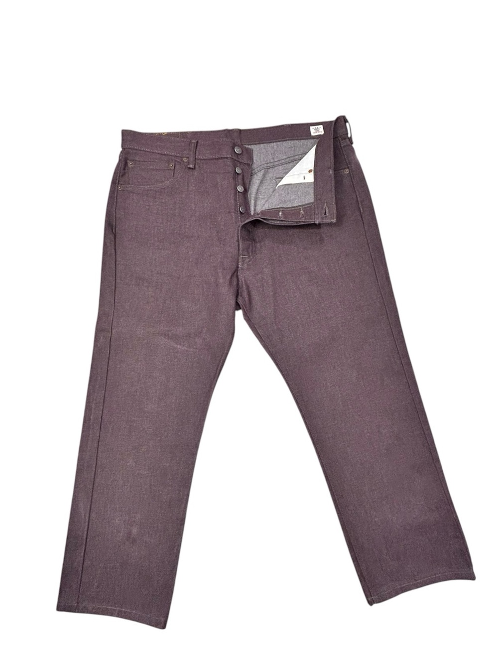 Levi’s 501 White Oak Cone Denim Men's Purple Straight-Leg Jeans 38/27 Preshrunk